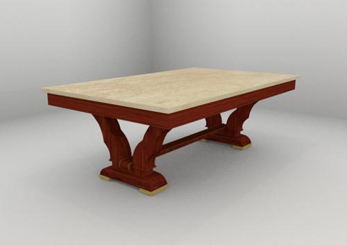 Table as to eat rosewood-travertine preview image